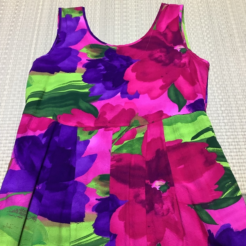 Jams World Midi W334 Garden Passion Dress Sundress Floral Sleeveless Scoop Neck - Picture 9 of 9